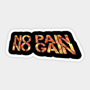 No Pain No Gain - Fitness Lifestyle - Motivational Saying Sticker